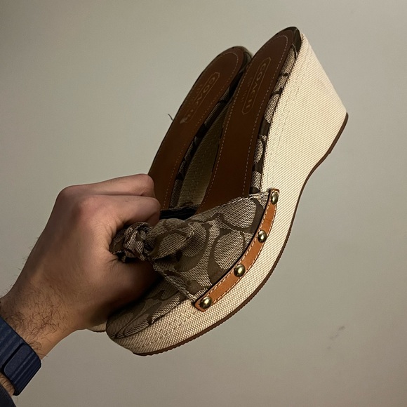 Coach Wedge Sandals - Picture 1 of 5